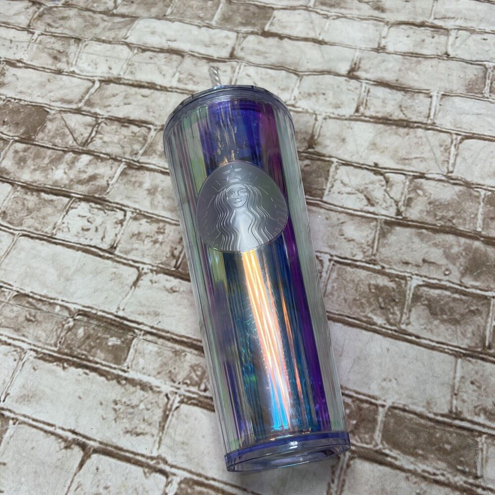 Starbucks Tumbler Iridescent 2020 Limited Unicorn Diamond Venti 24oz Cup ~New
